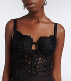 Dolce&Gabbana Lace-trimmed silk-blend midi dress