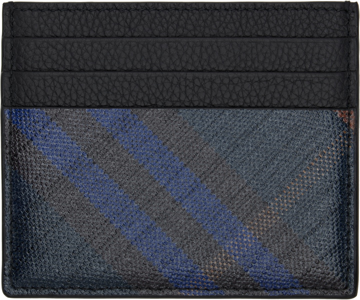Photo: Burberry Navy Tall Check Card Holder