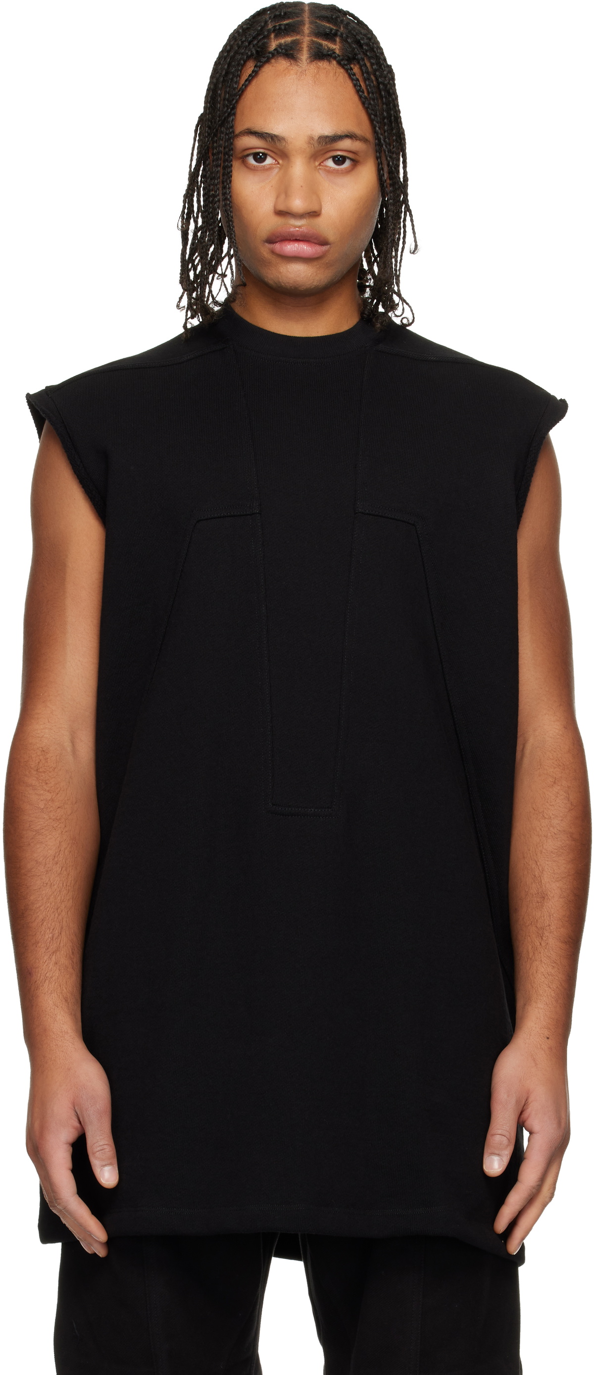 Rick Owens Black Concordians Splintered Tarp T-shirt Rick Owens
