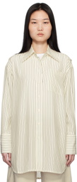 CO Off-White Striped Button Down Shirt