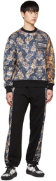 Versace Jeans Couture Navy Graphic Print Sweater