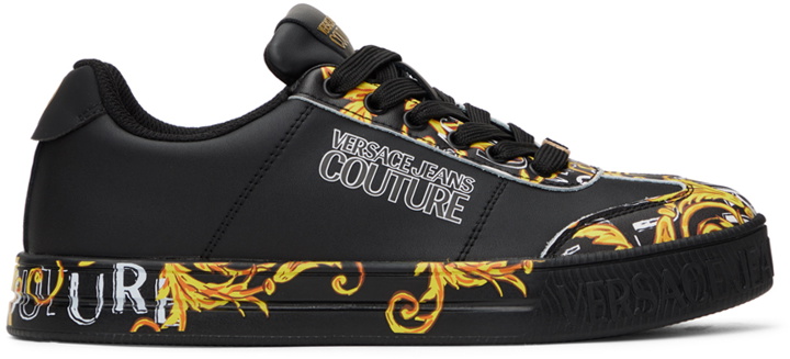 Photo: Versace Jeans Couture Black & Gold Court 88 Sneakers