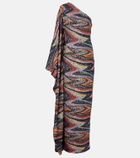 Taller Marmo Jasmine sequined draped gown