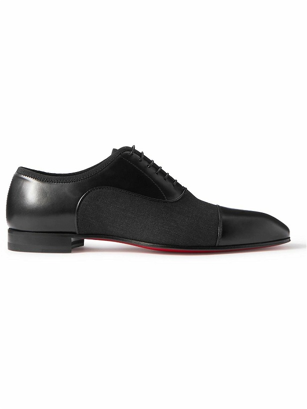Photo: Christian Louboutin - Greggo Leather and Canvas Oxford Shoes - Black