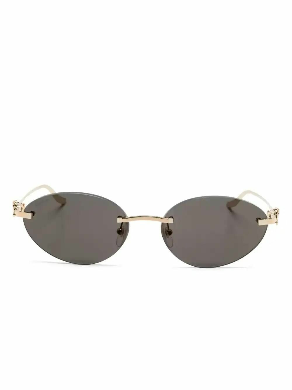 Cartier Eyewear Ct0503s-001 Gold-gold-grey Cartier