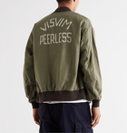 visvim - Logo-Print Cotton Bomber Jacket - Green