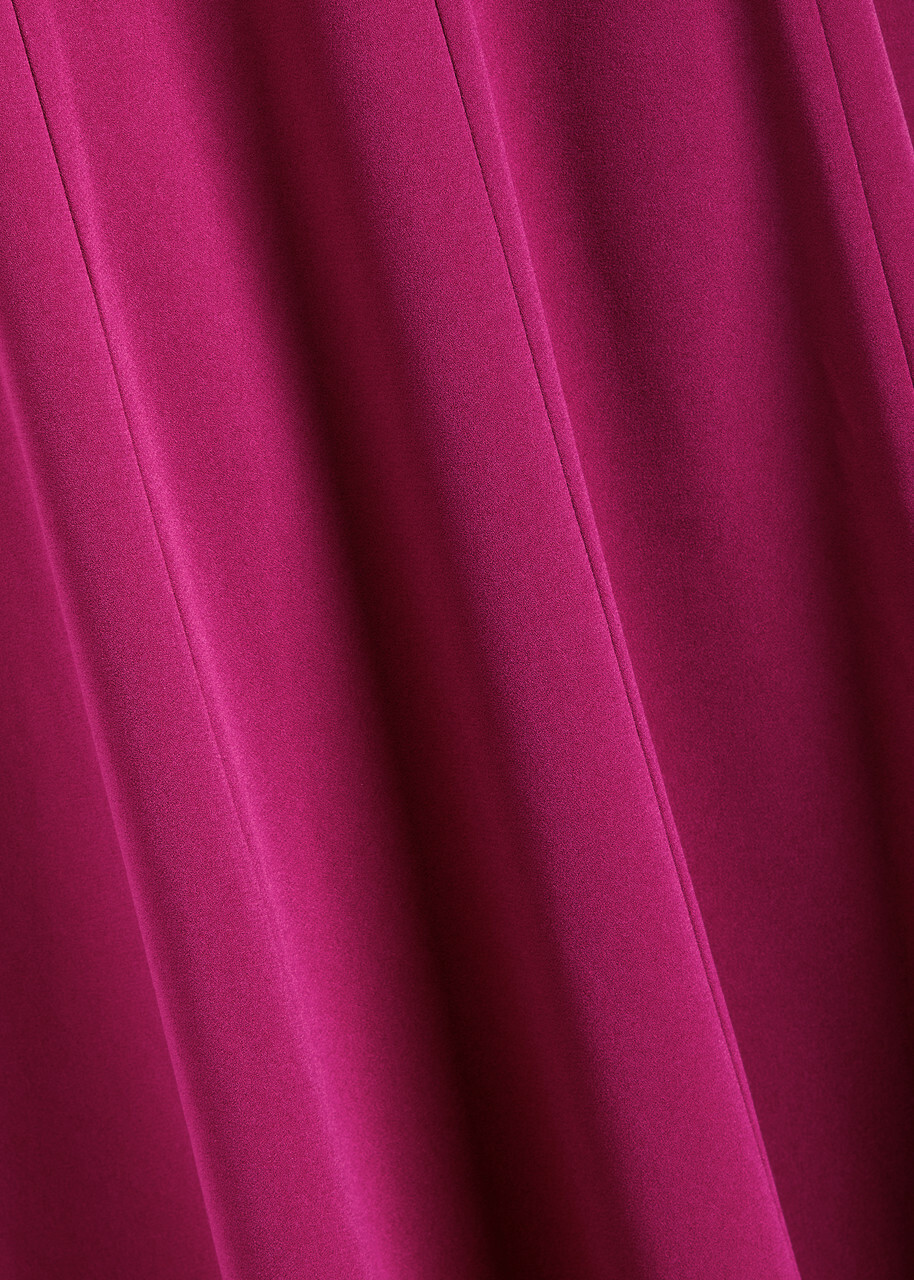 Roland Mouret Cape-effect Crepe Midi Dress Dark Pink
