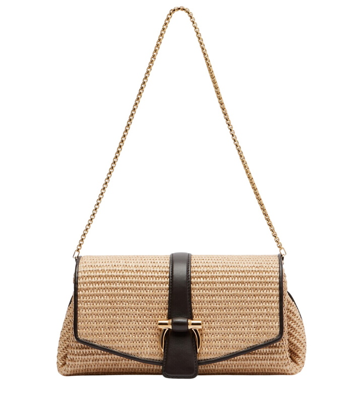 Photo: Ferragamo Ferragamo Mia Small raffia shoulder bag