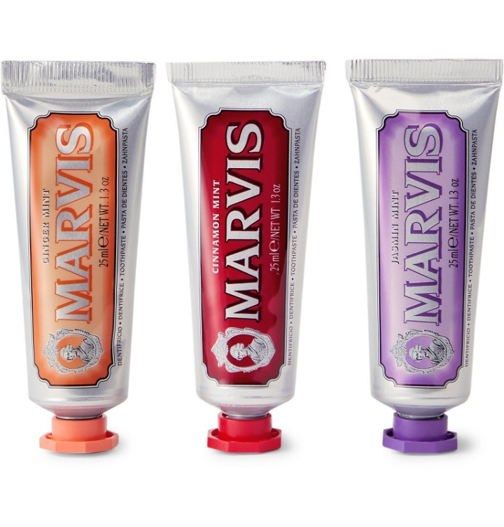 Photo: Marvis - Cinnamon Mint, Jasmin Mint and Ginger Mint Toothpaste, 3 x 25ml - Colorless