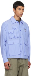 Reese Cooper Blue Cargo Button Down Shirt