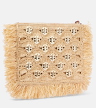 Rabanne Embellished raffia clutch