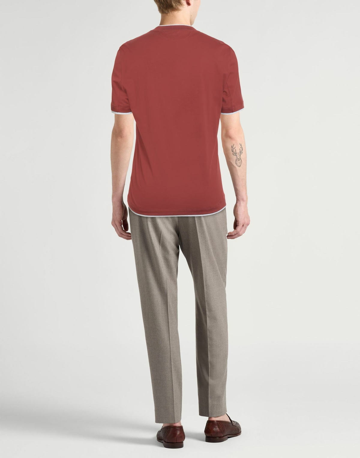 Brunello Cucinelli Mens T-shirt Brick