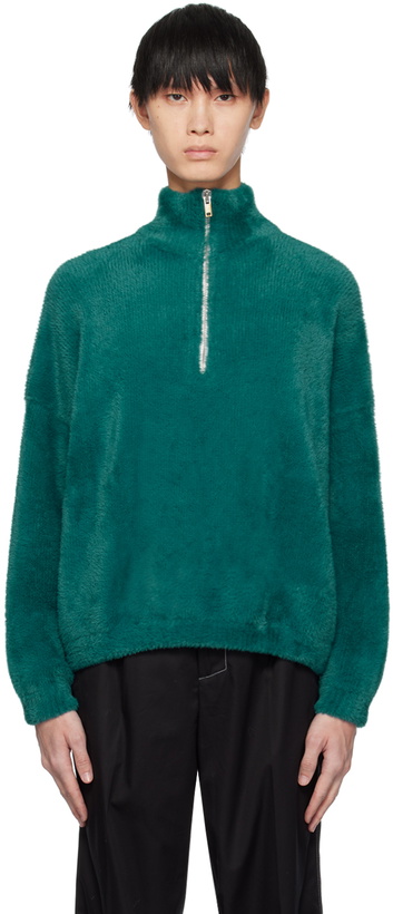 Photo: Bonsai Blue Half-Zip Sweater