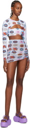 FENSI SSENSE Exclusive Multicolor Psychedelic Daisies Rashguard Bikini Top