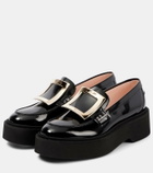 Roger Vivier Viv' Rangers patent leather platform loafers