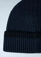 Stone Island Logo Motif Beanie Hat