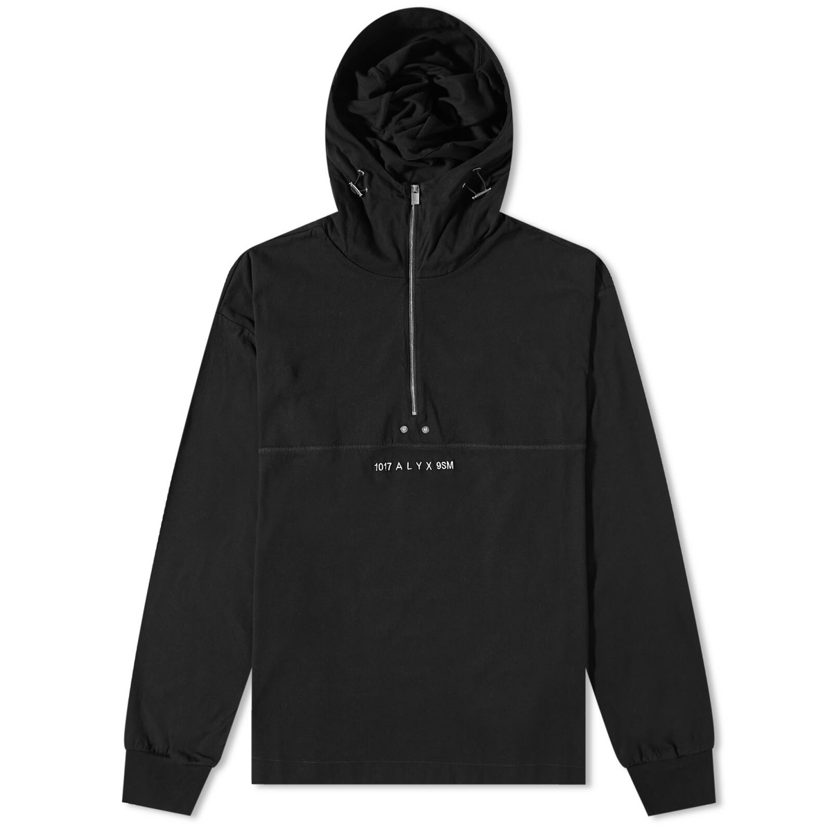 1017 ALYX 9SM Men's Zip Hooded Sweater in Black 1017 ALYX 9SM