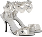 ALL-IN Silver Jewelry Heeled Sandals