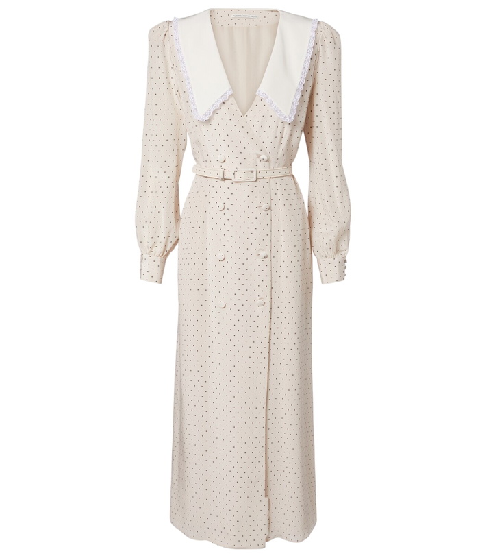 Photo: Alessandra Rich Polka-dot silk midi dress
