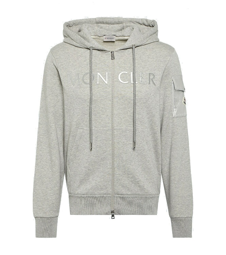 Photo: Moncler Logo cotton-blend fleece hoodie