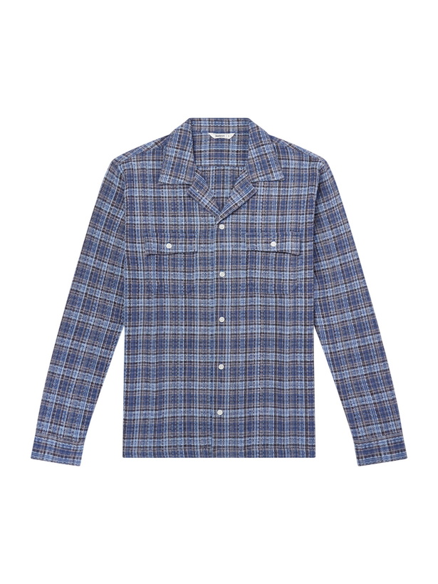 Photo: 3sixteen - Checked Cotton-Flannel Shirt - Blue