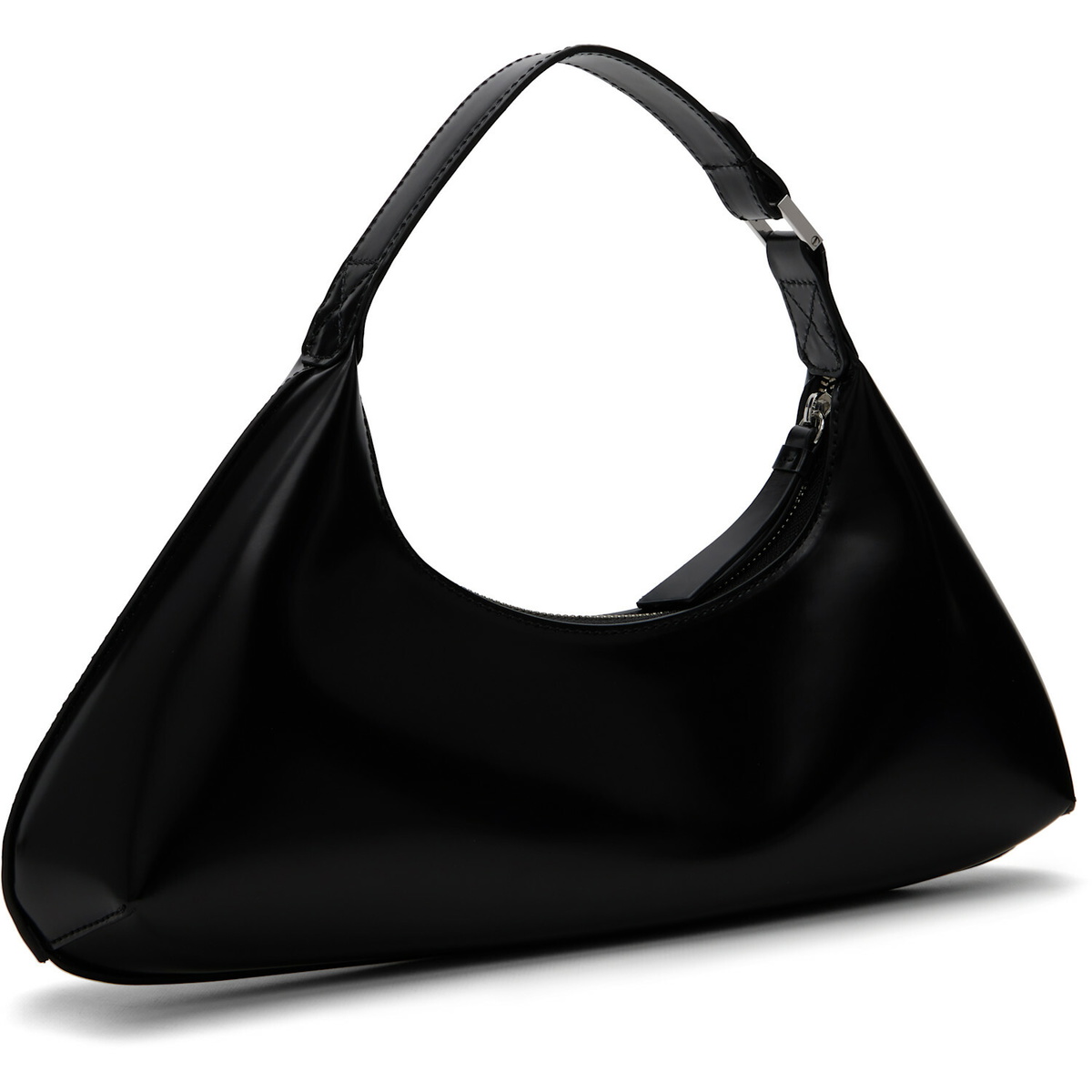 BY FAR Black Amberette Semi Patent Leather Bag