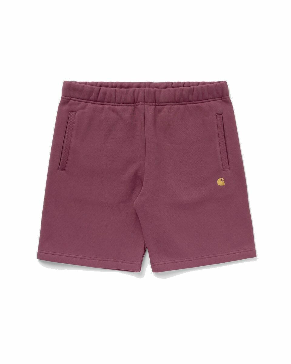 Photo: Carhartt Wip Chase Sweat Short Red - Mens - Sport & Team Shorts