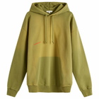 JW Anderson Men's Aged Logo Hoodie in Olive