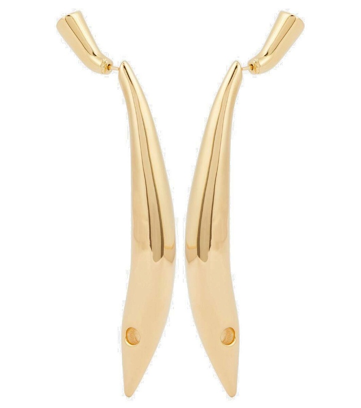 Photo: Bottega Veneta Sardine 18kt gold-plated sterling silver earrings