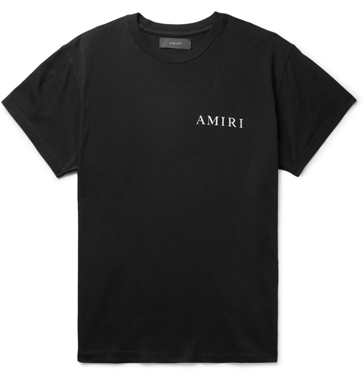Photo: AMIRI - Logo-Print Cotton-Jersey T-Shirt - Black