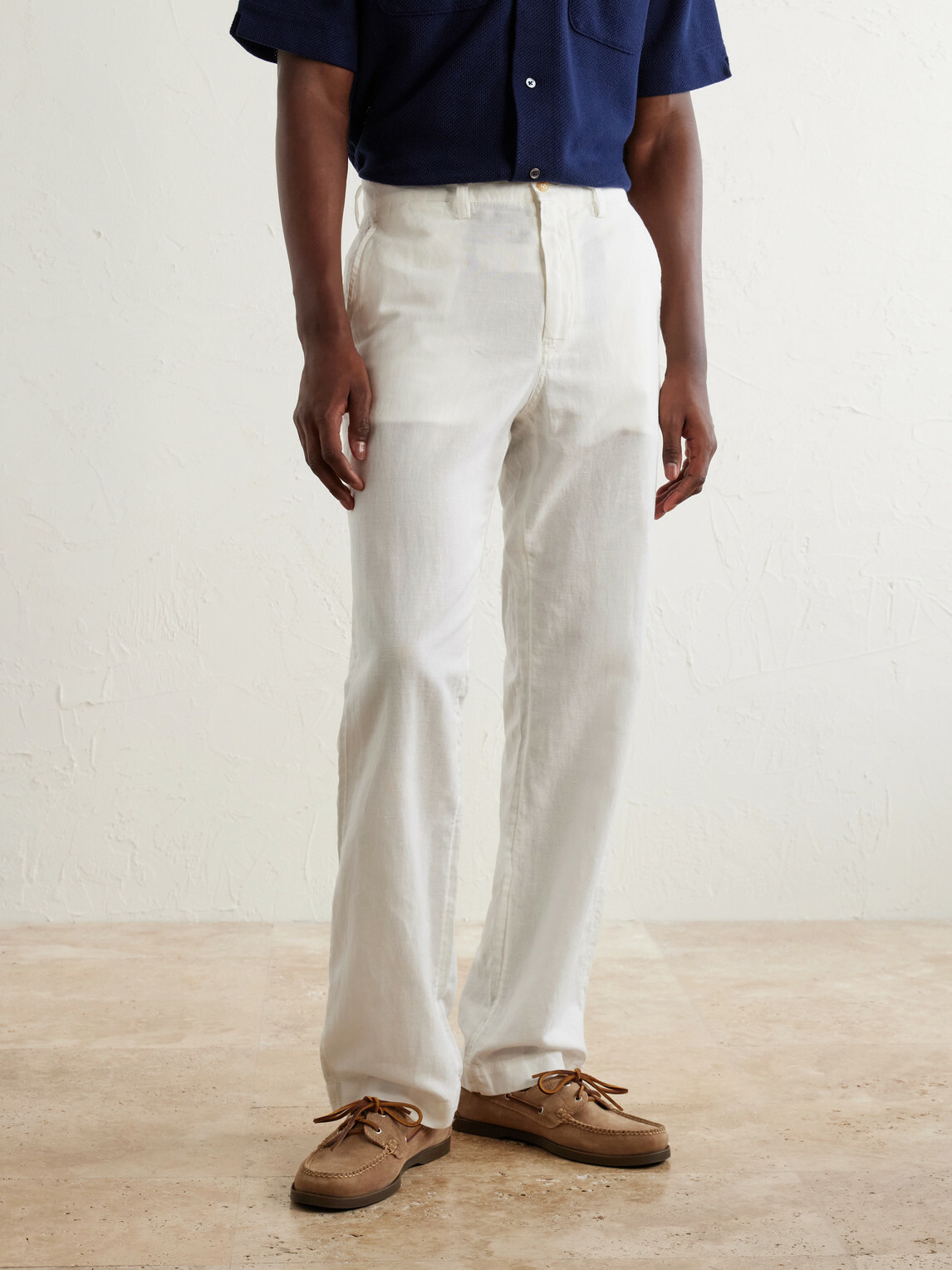 Polo Ralph Lauren - Straight-Leg Cotton and Linen Blend Woven Trousers - White