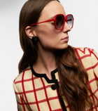 Valentino Light V VLogo oversized sunglasses