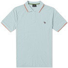 Paul Smith Men's Regular Fit Zebra Polo Shirt in Aqua