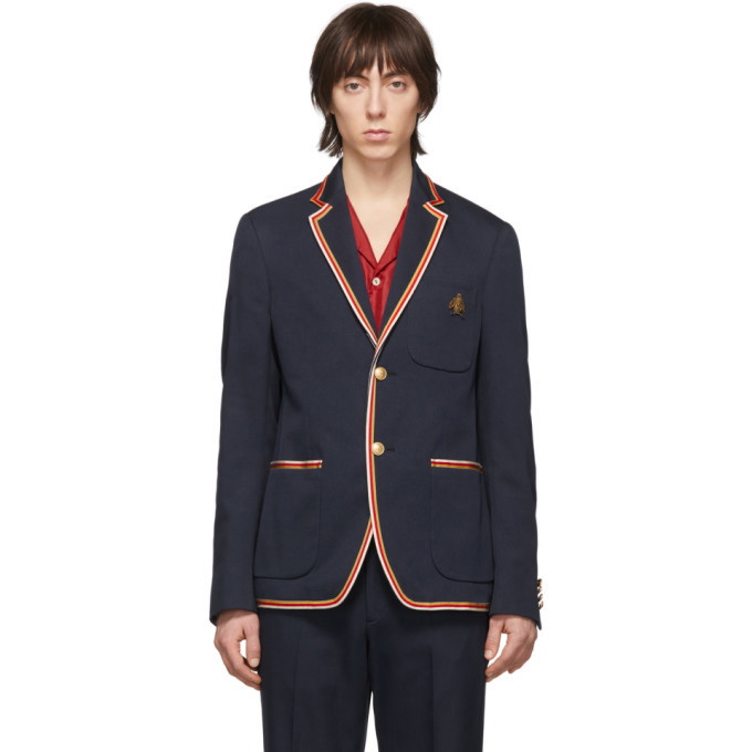 Photo: Gucci Navy Whipcord Cover Blazer