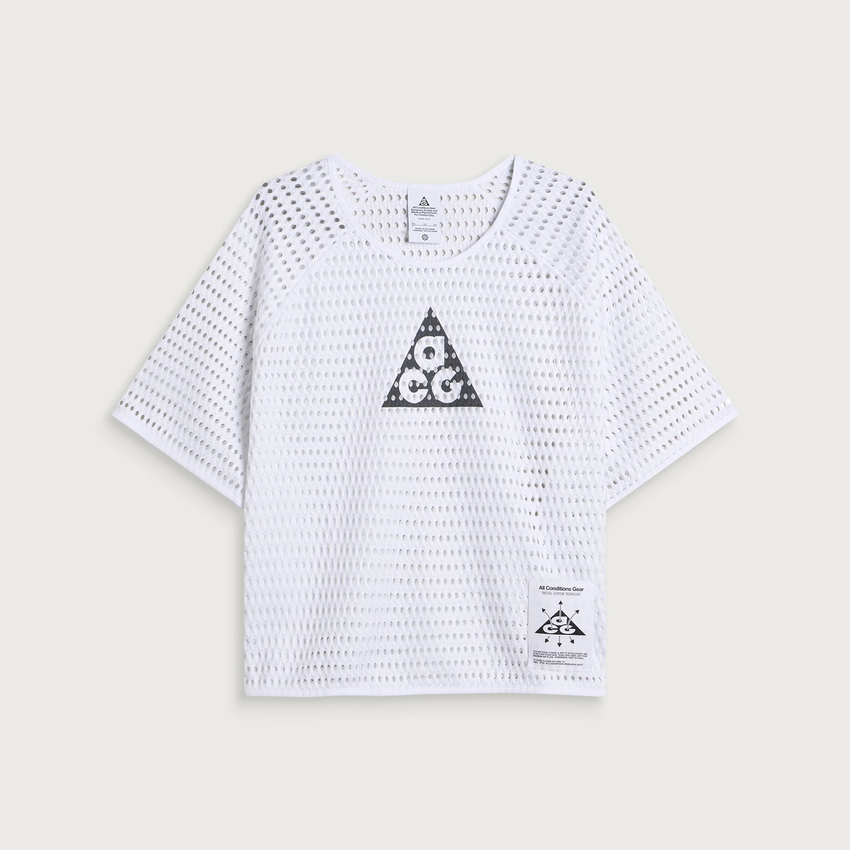 Nike Men's ACG Radical Airflow Short Sleeve Top in White/Anthracite