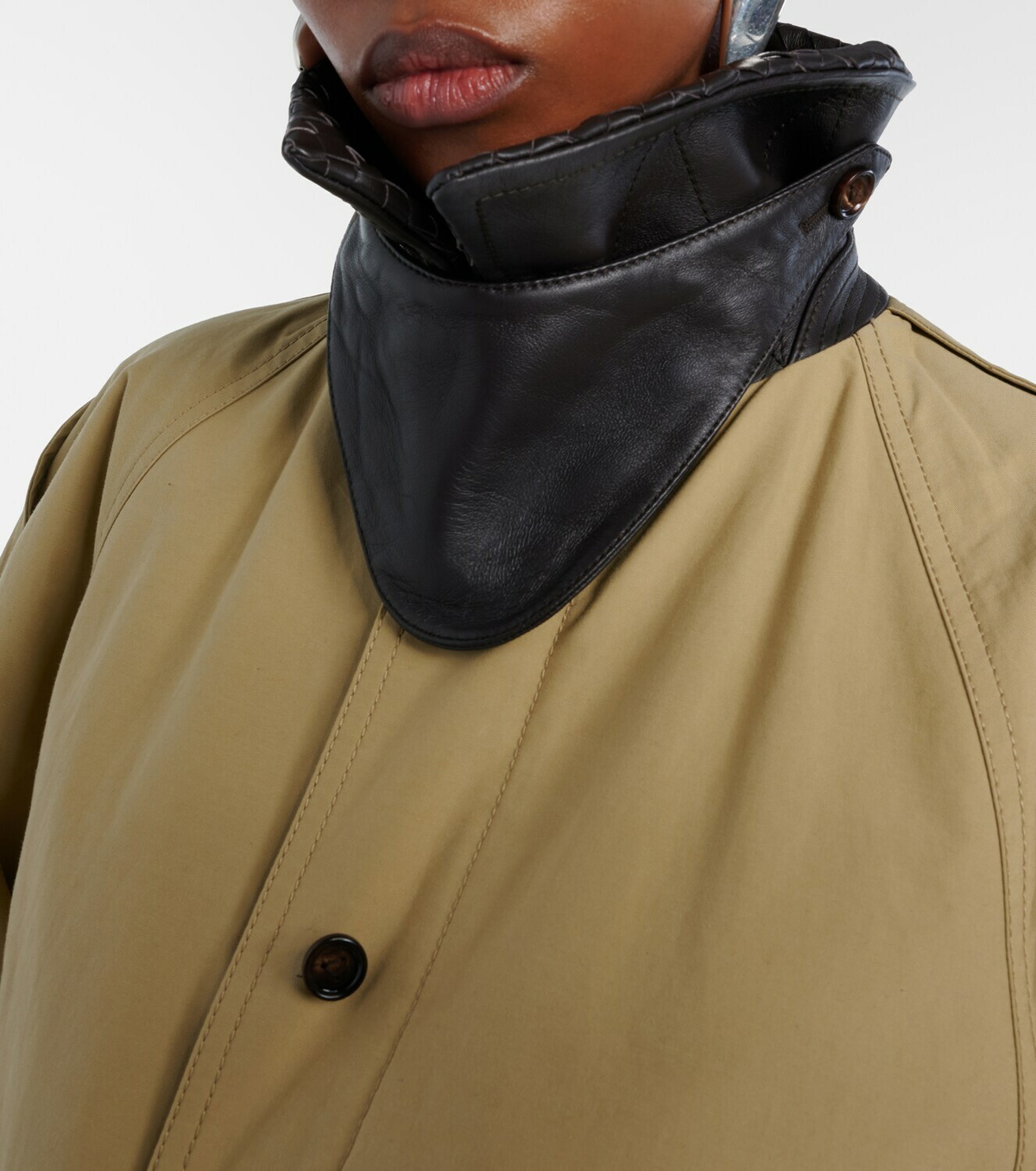 Bottega Veneta Intrecciato leather-trimmed blouson