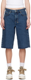 Ksubi Blue Low Rider Cargo Denim Shorts