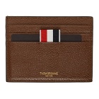 Thom Browne Brown Double Sided 4-Bar Card Holder