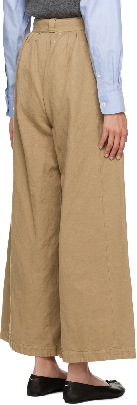 Maison Margiela Beige Polyester Casual Pants main image 1