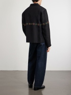 Kartik Research - Embroidered Linen Shirt - Black