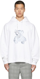 We11done Pearl Necklace Teddy Hoodie