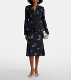 Erdem Wool and cotton jacquard blazer