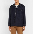 A.P.C. - Contrast-Tipped Virgin Wool-Flannel Jacket - Navy