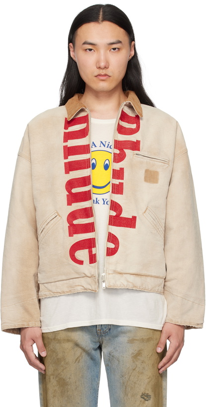 Photo: Rhude Beige Logo Jacket