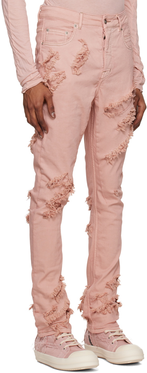 Rick Owens DRKSHDW Pink Detroit Jeans Rick Owens Drkshdw Rick Owens DRKSHDW Pink Detroit Jeans Rick Owens Drkshdw