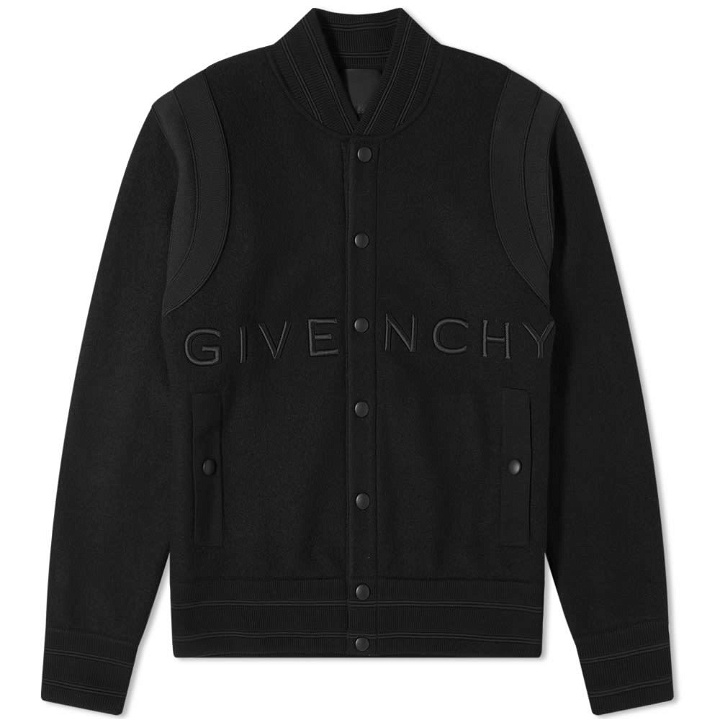 Photo: Givenchy Logo Knit Bomber Jacket