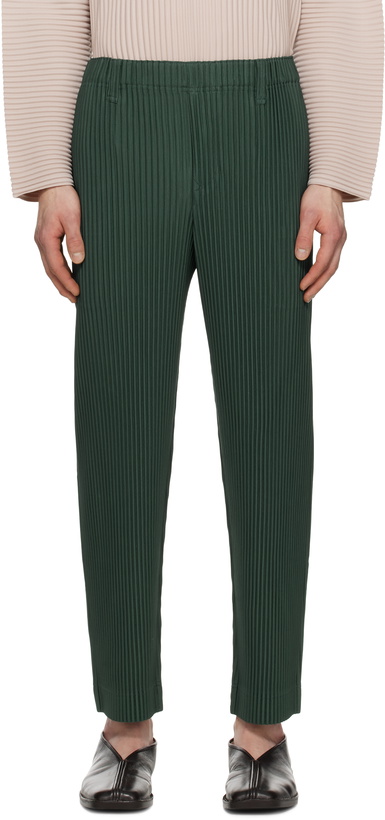 Photo: HOMME PLISSÉ ISSEY MIYAKE Green Tailored Pleats 1 Trousers