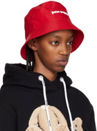Palm Angels Red Classic Logo Bucket Hat