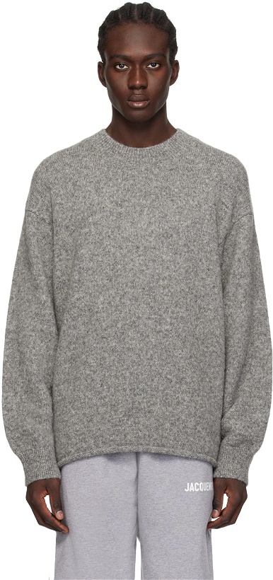 Photo: Jacquemus Gray Les Classiques 'Le Pull Jacquemus' Sweater