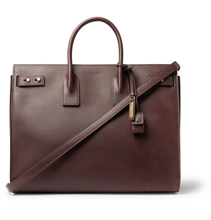 Photo: SAINT LAURENT - Sac De Jour Leather Weekend Bag - Brown